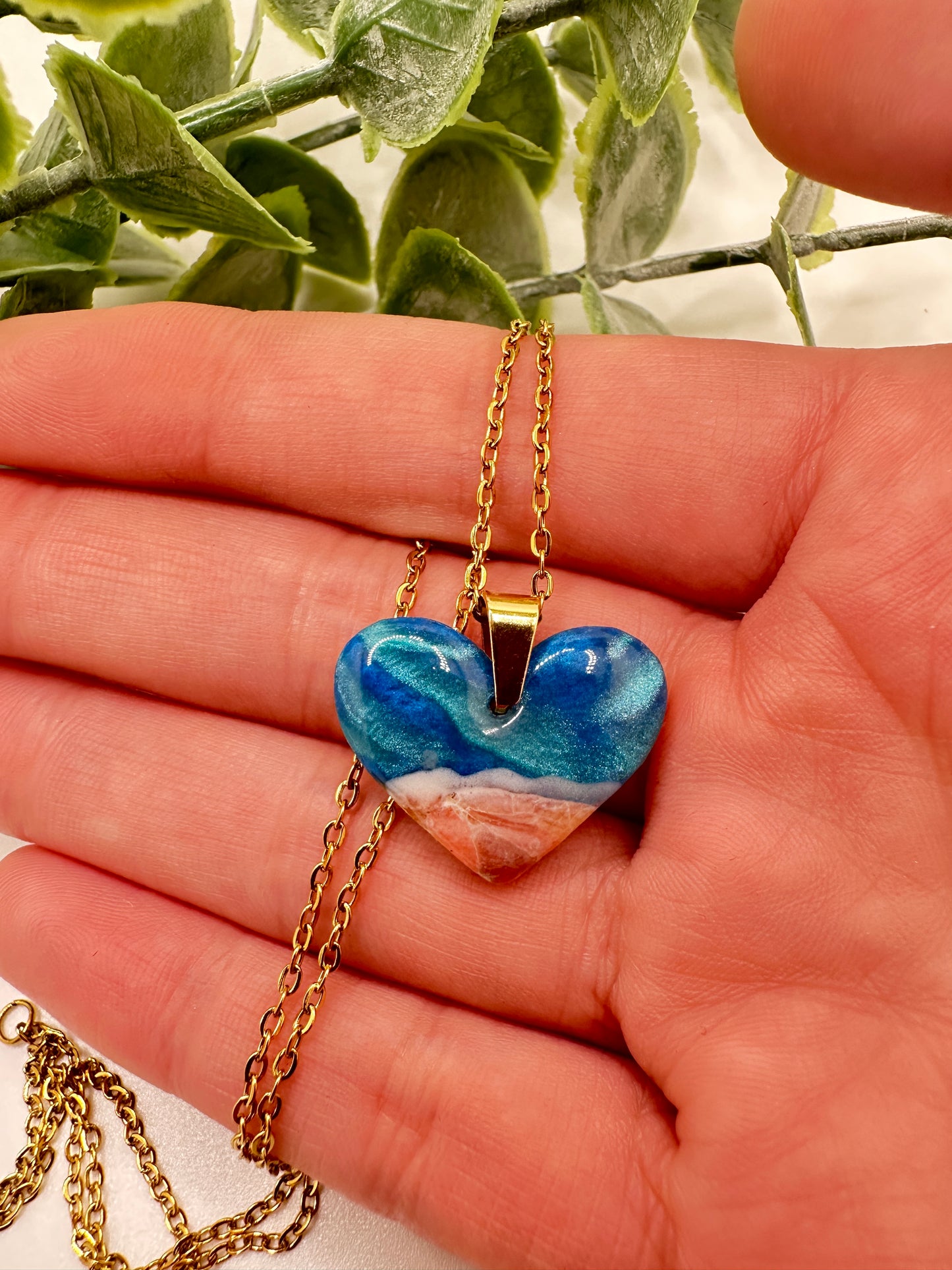 Beachy Heart Necklace