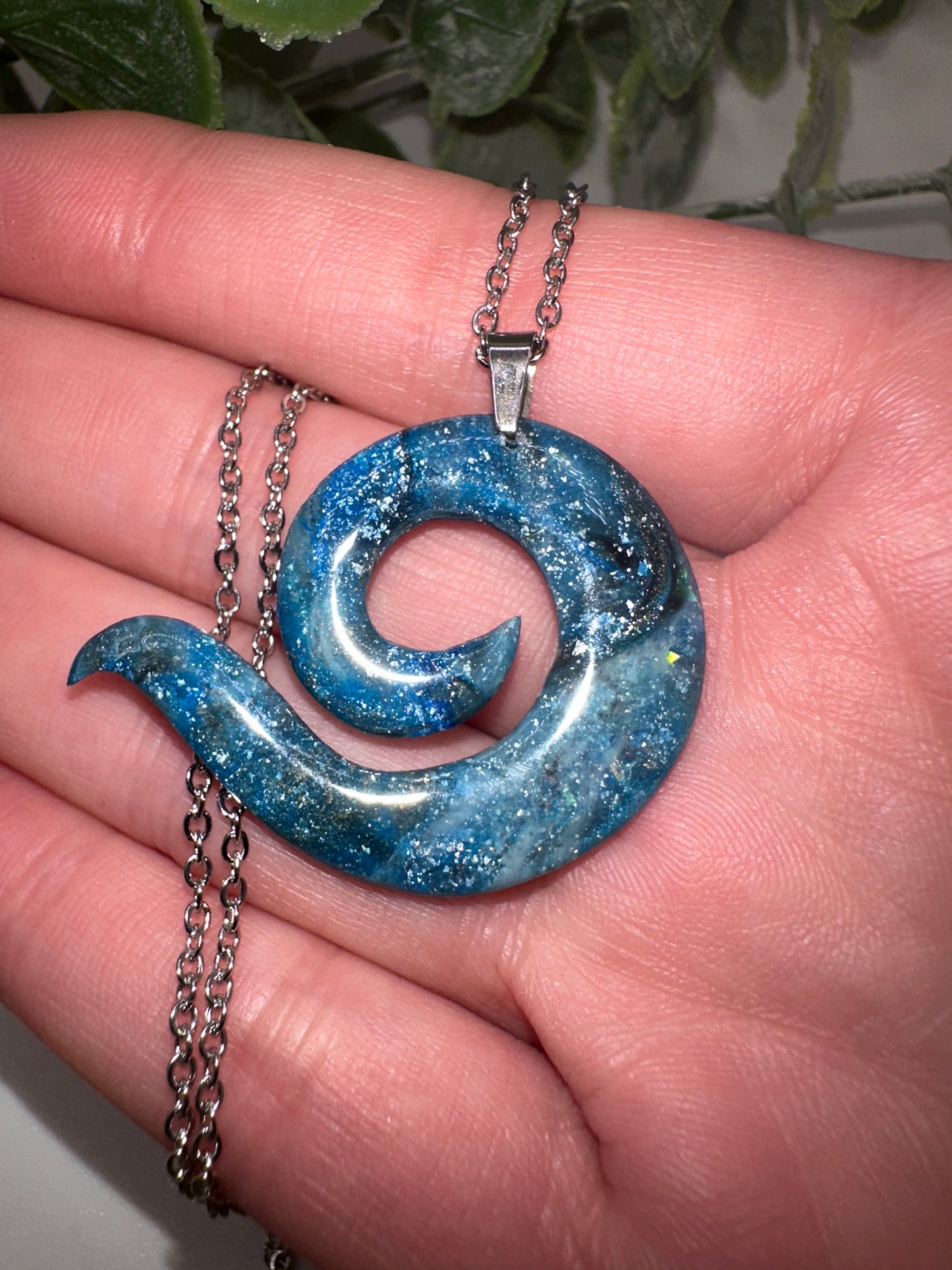 Midnight Ocean Wave Necklace