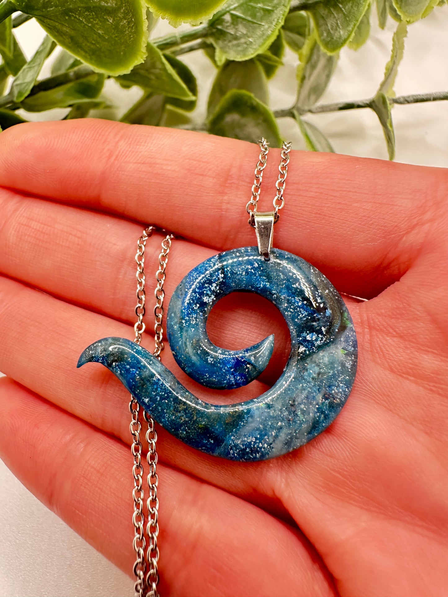 Midnight Ocean Wave Necklace
