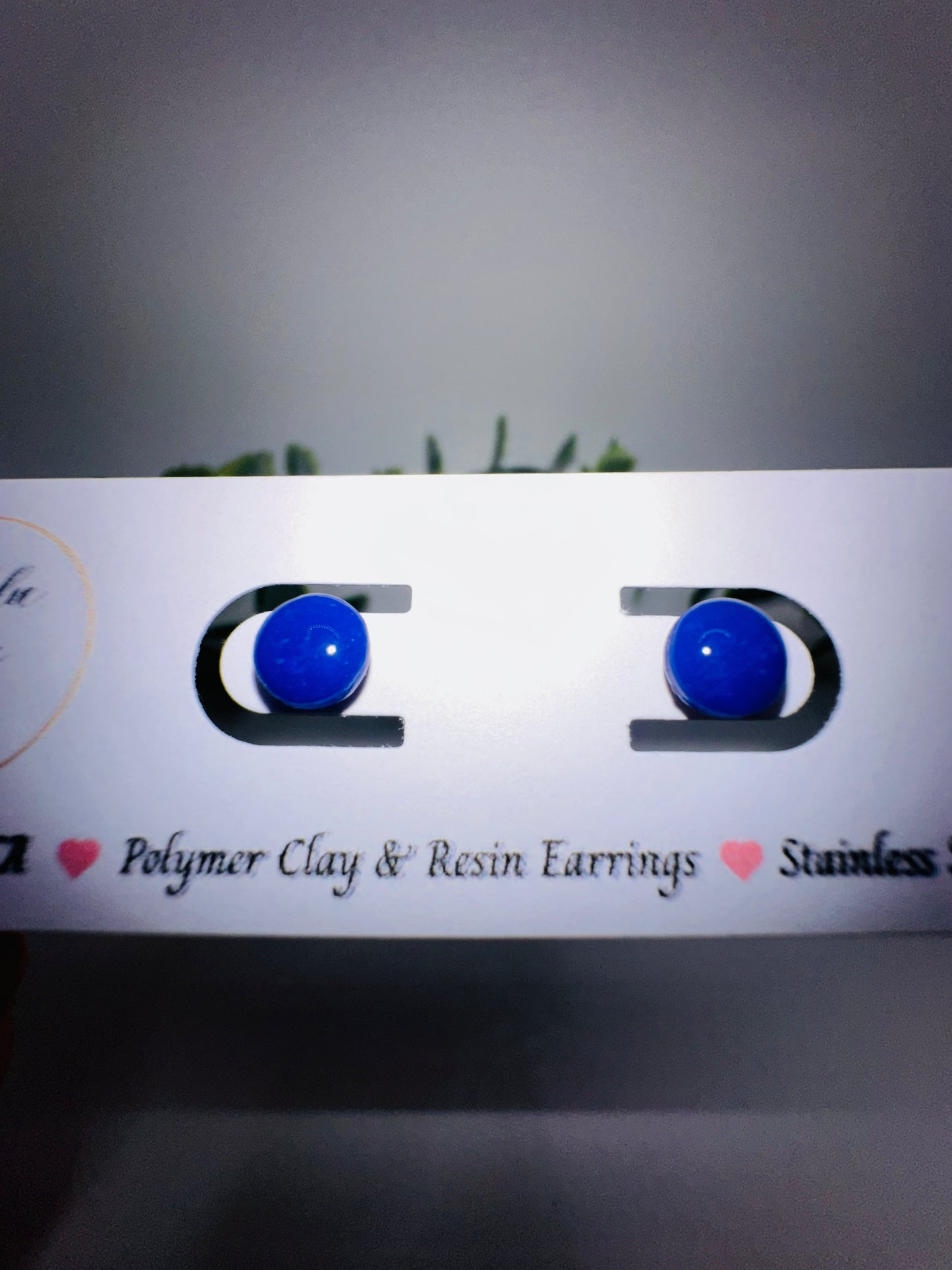 Tiny Violet Round Studs / Post Earrings