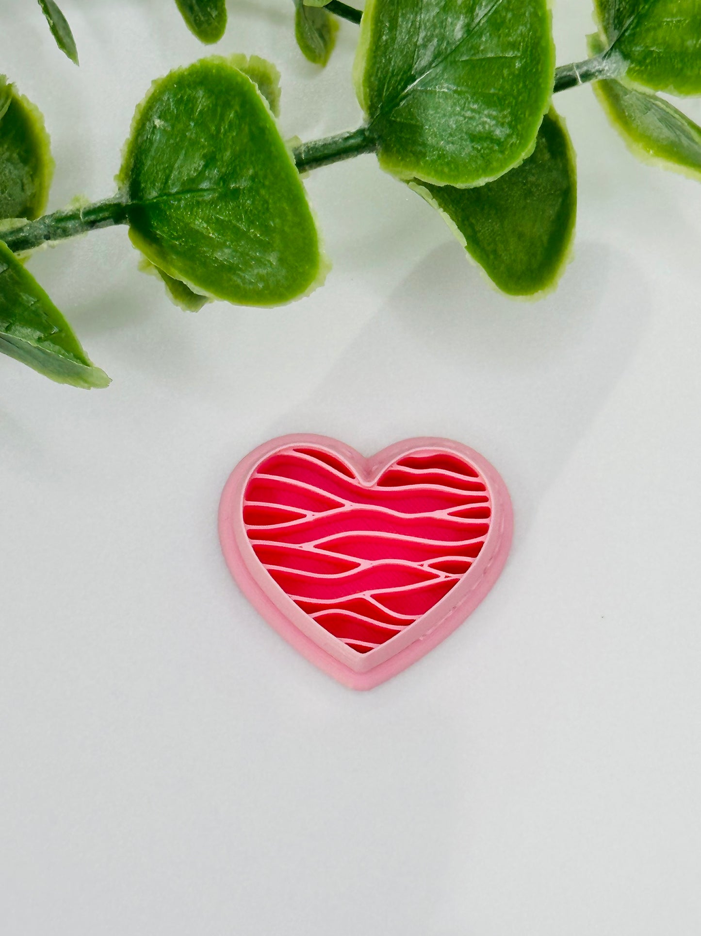 Heart with Wavy Lines Cutter / Polymer Clay Cutter