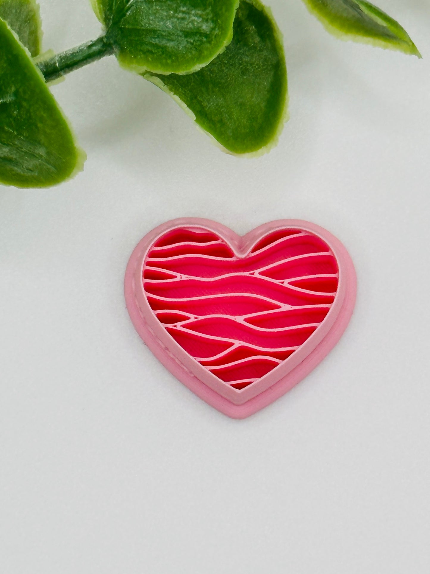 Heart with Wavy Lines Cutter / Polymer Clay Cutter