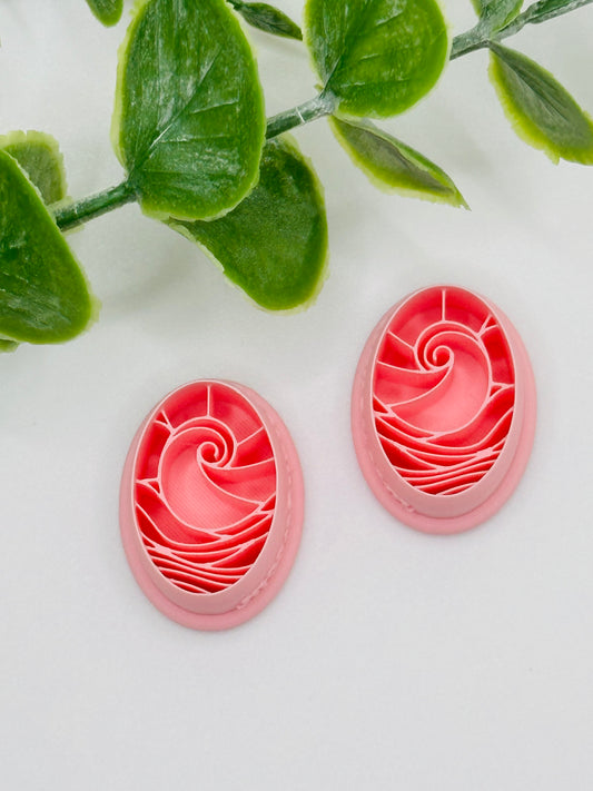 Sunshine & Waves Imprint Polymer Clay Cutter