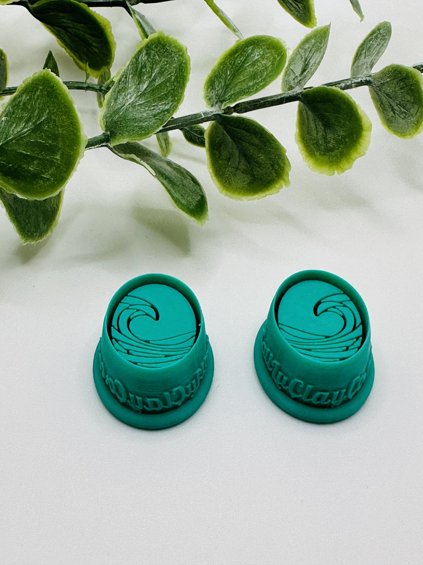 Peaceful Oval Wave Embossed & Debossed Cookie Cutter / Polymer Clay Cutter