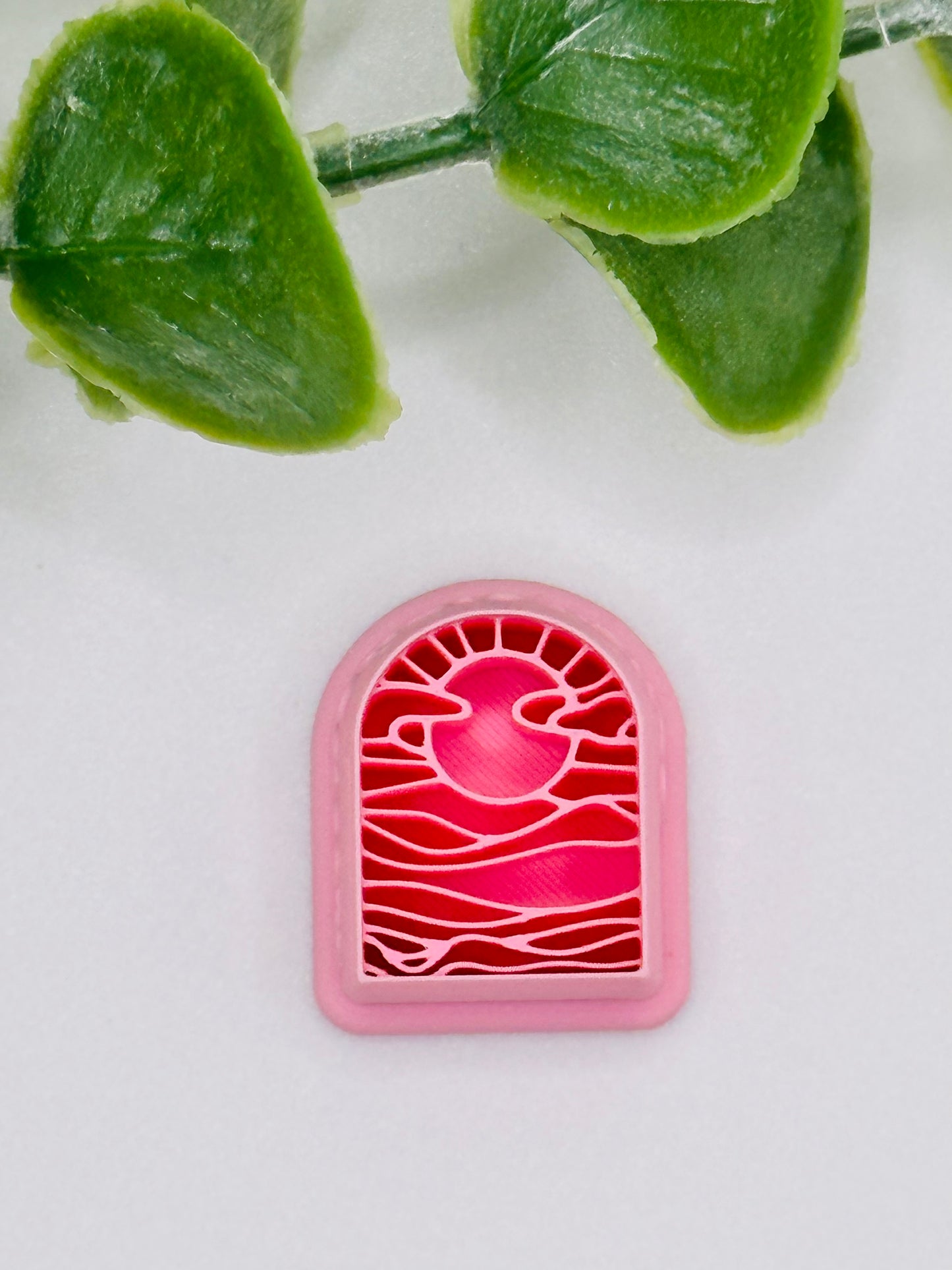 Arch Stained Glass with Waves Cutter / Polymer Clay Cutter