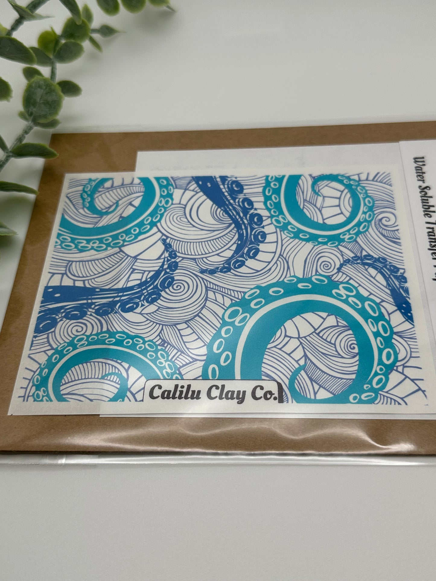 Tentacles and Doodles Polymer Clay Water-Soluble Transfer Sheet