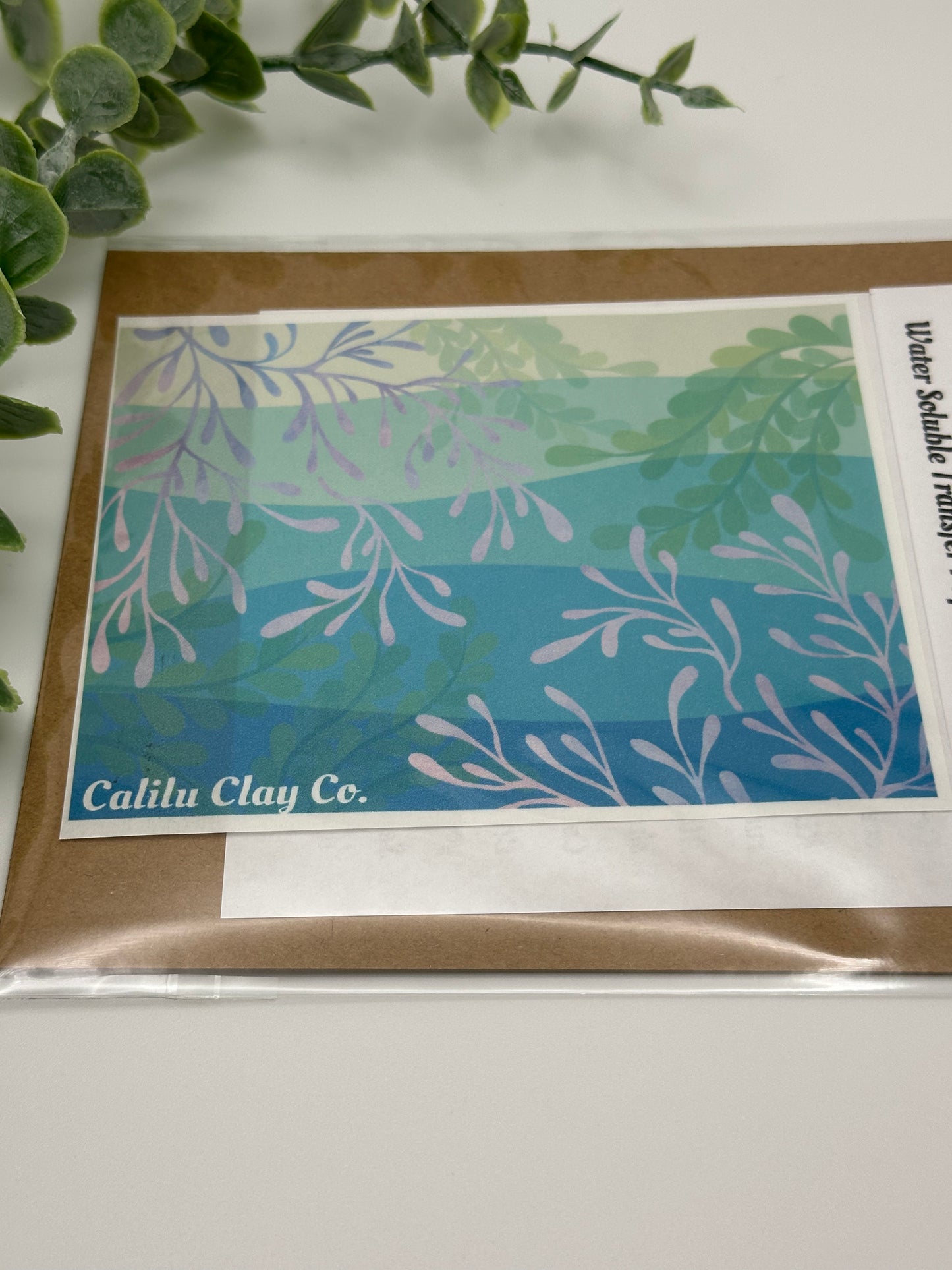 Colorful Kelp Polymer Clay Water-Soluble Transfer Sheet