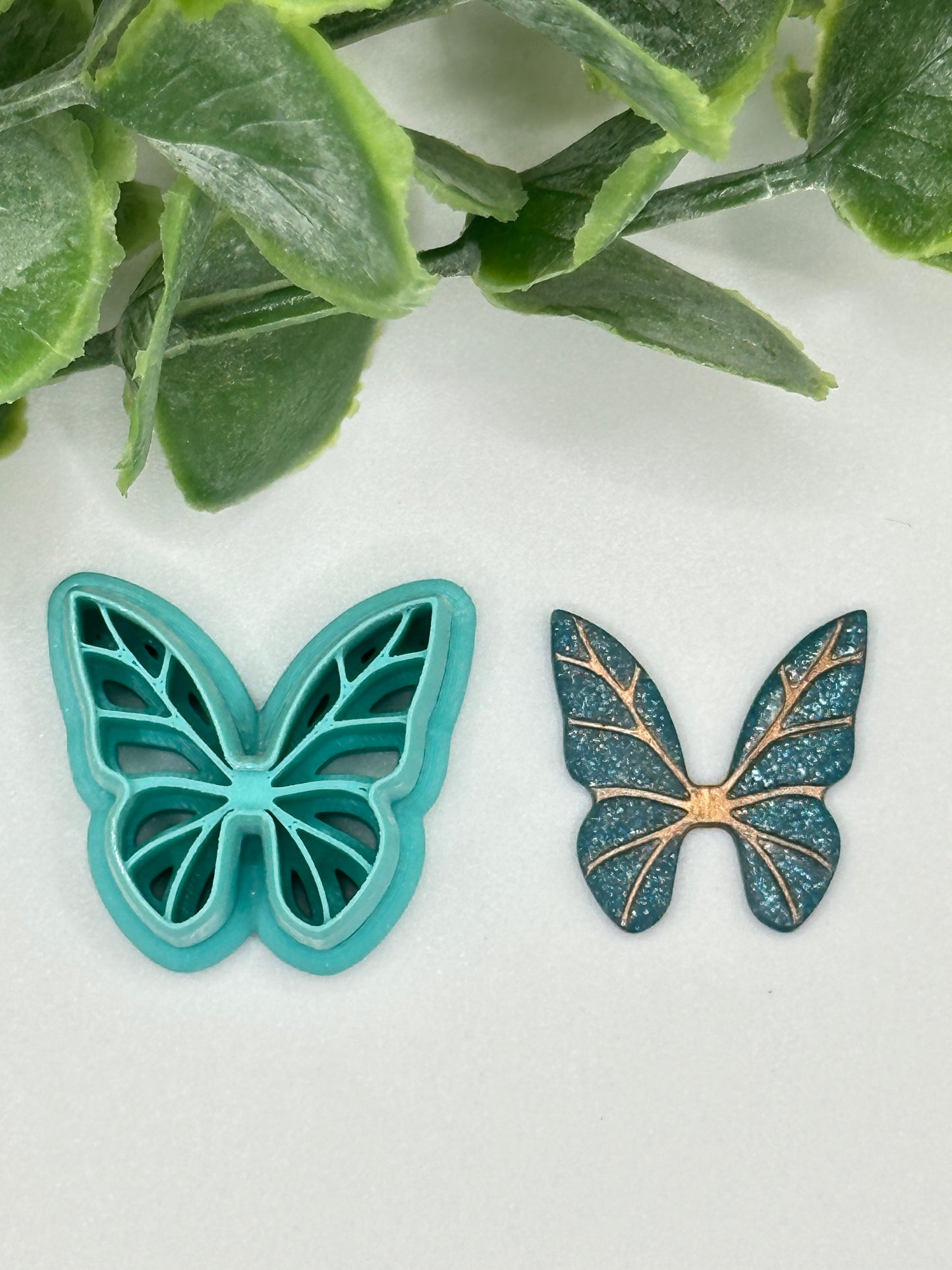 Leafy Butterfly Polymer Clay Cutter