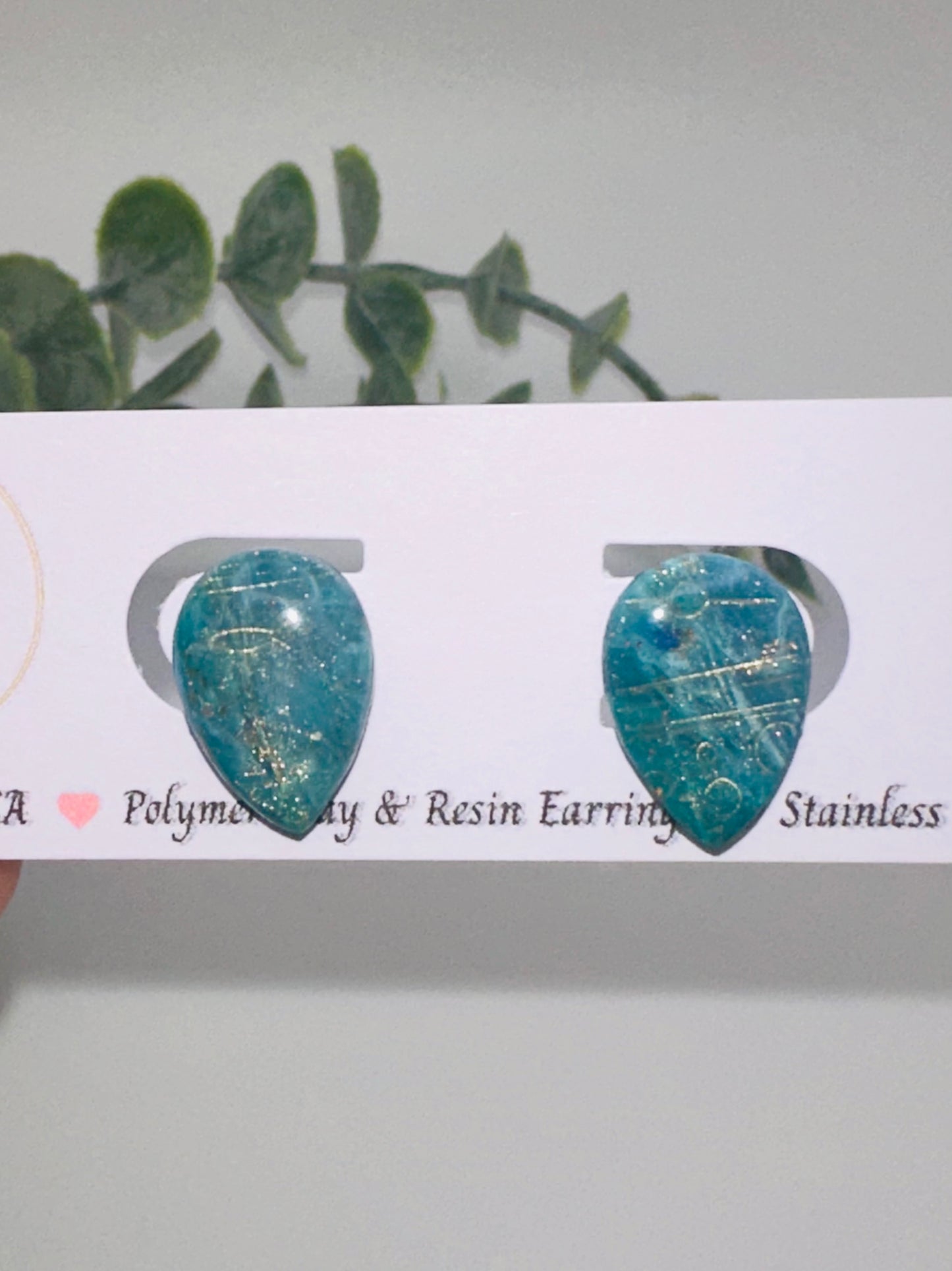 Ocean Teardrop Studs