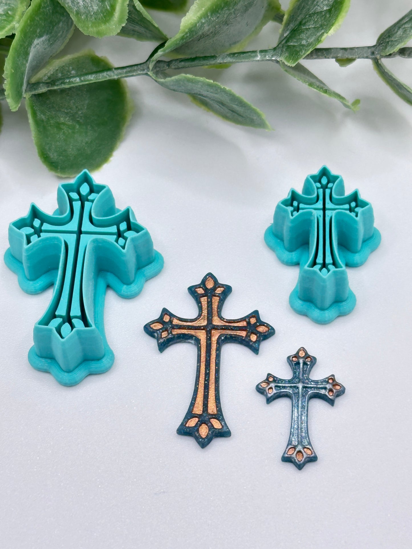 Ornate Cross Polymer Clay Cutter