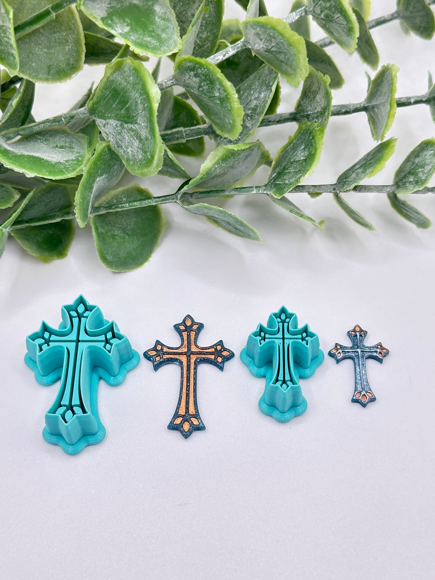 Ornate Cross Polymer Clay Cutter