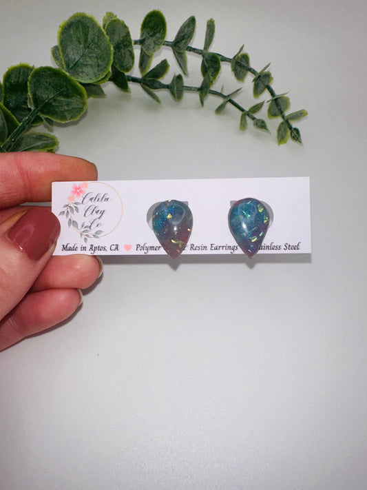 Mermaid Teardrop Studs