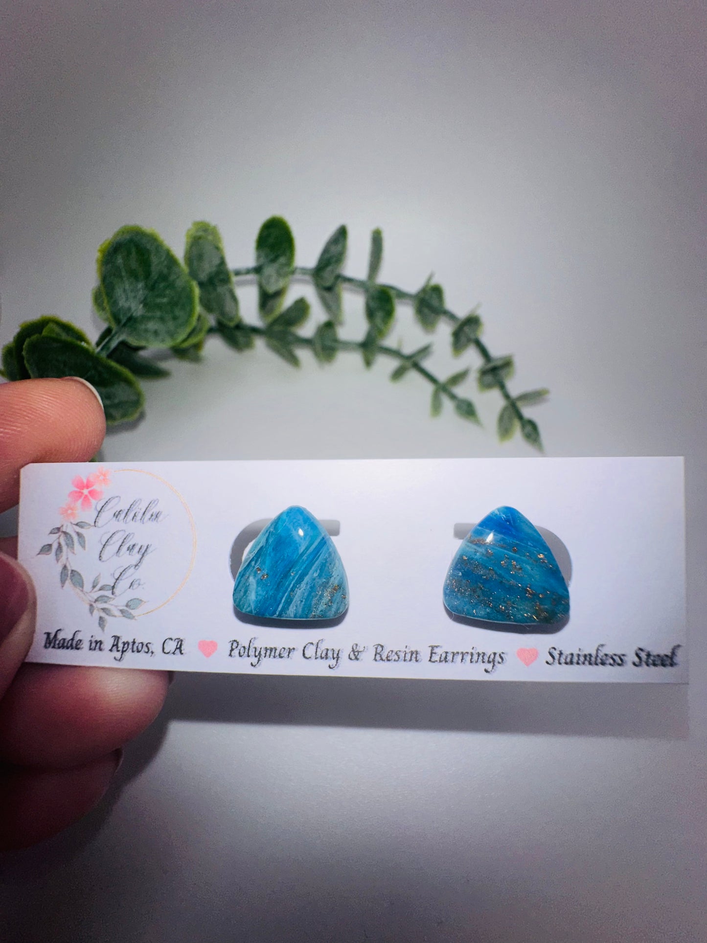 Ocean Triangle Studs
