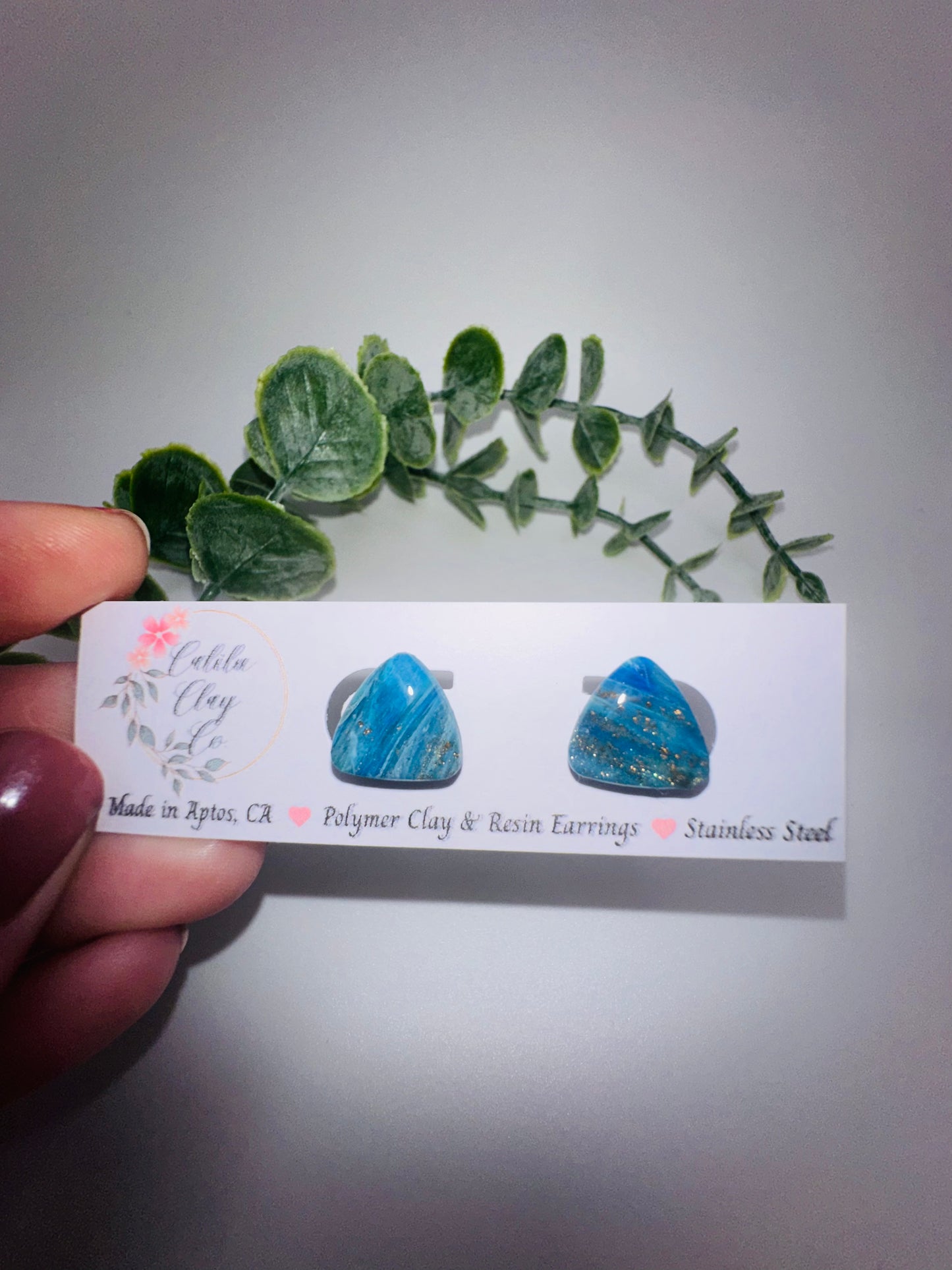 Ocean Triangle Studs