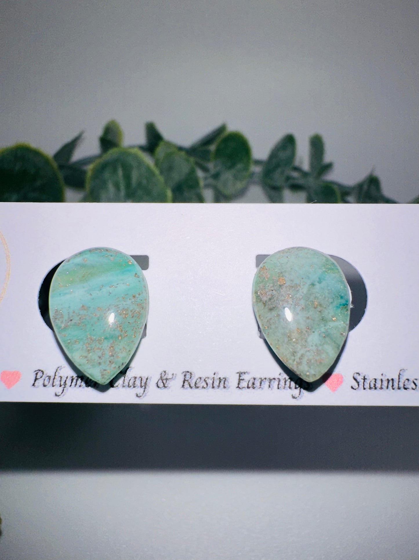 Jade Ocean Drop Studs