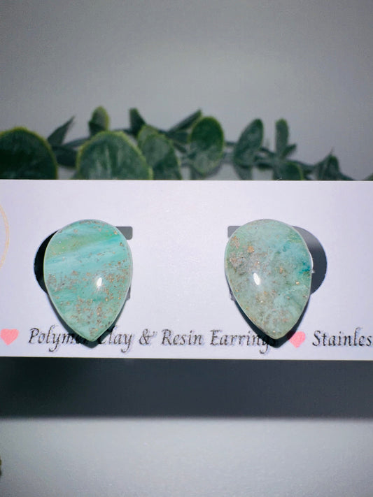 Jade Ocean Drop Studs