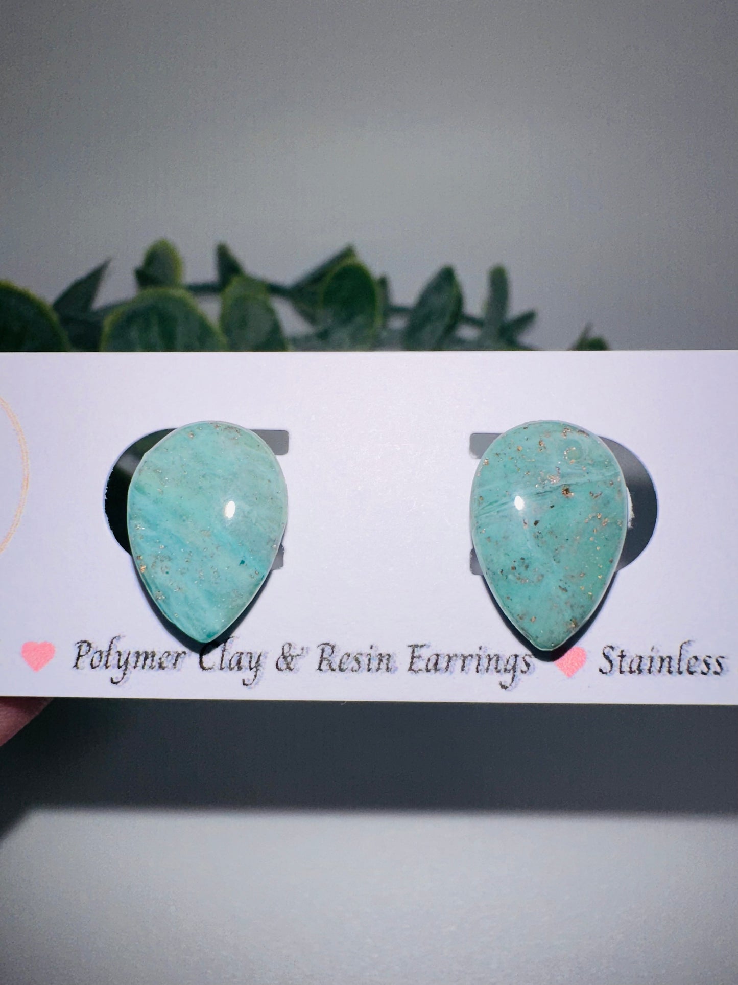 Jade Ocean Drop Studs