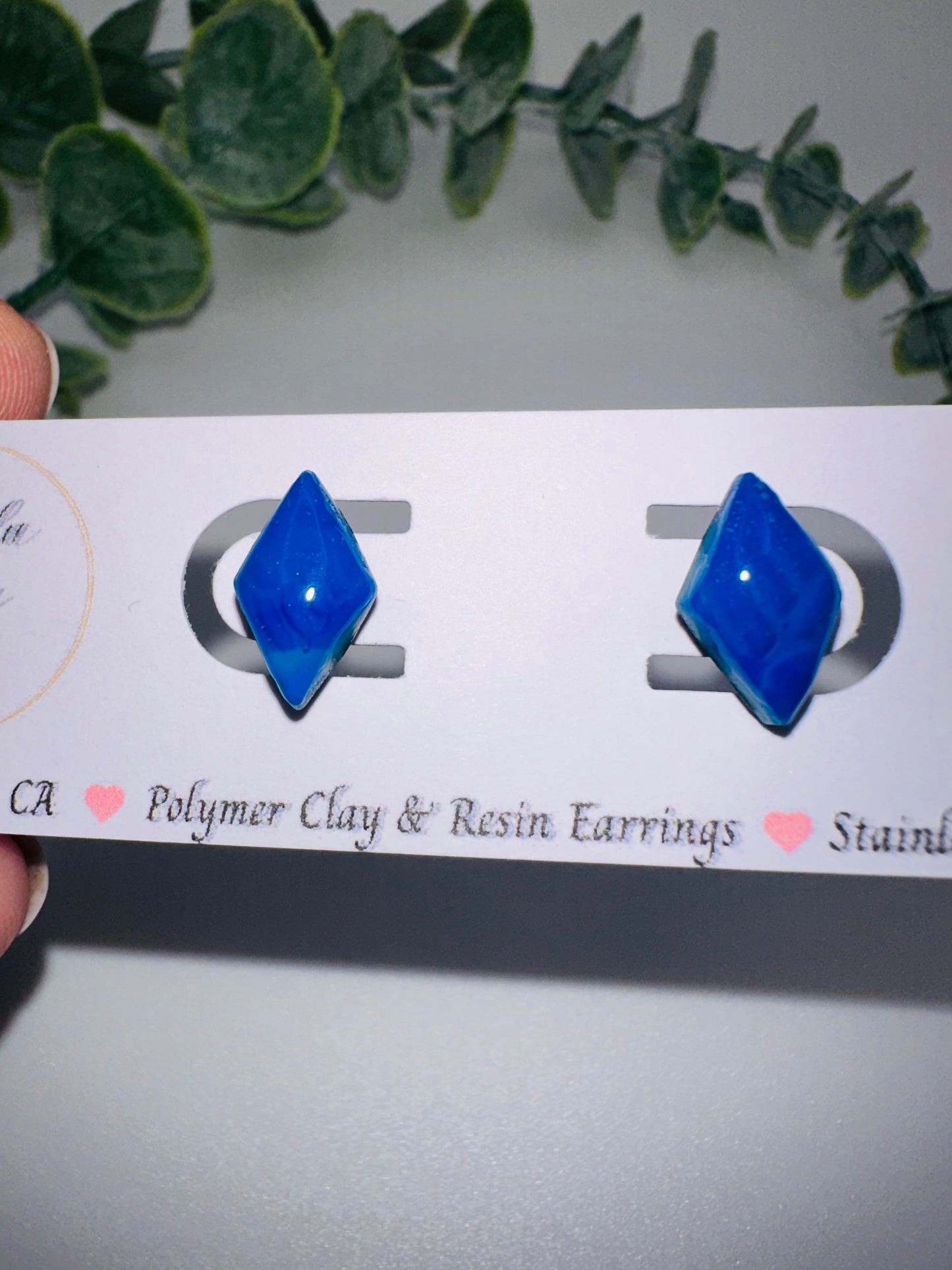 Blue Diamond Studs