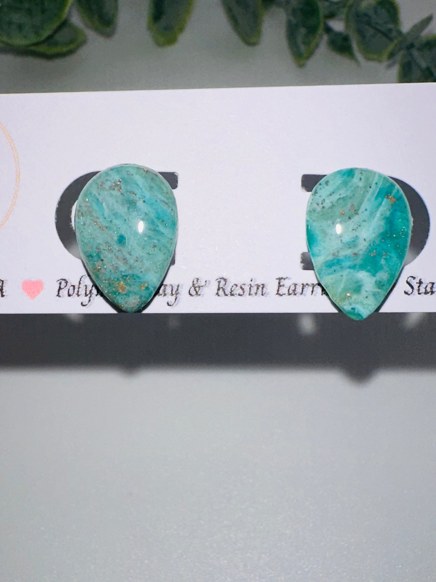 Jade Ocean Drop Studs