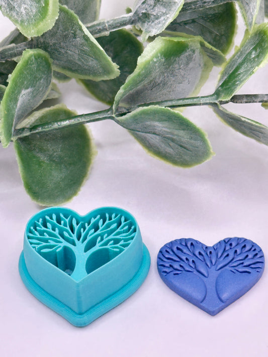 Tree of Life Heart Polymer Clay Cutter