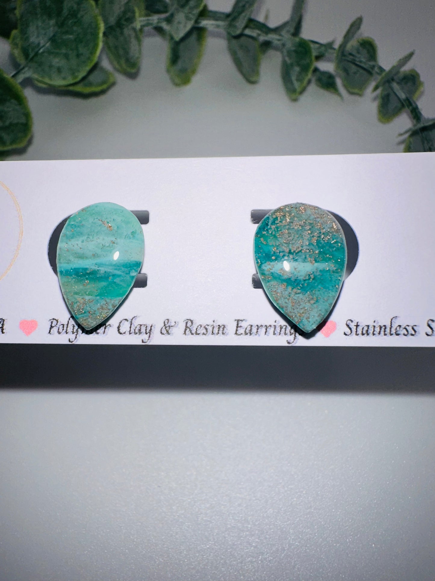 Jade Ocean Drop Studs