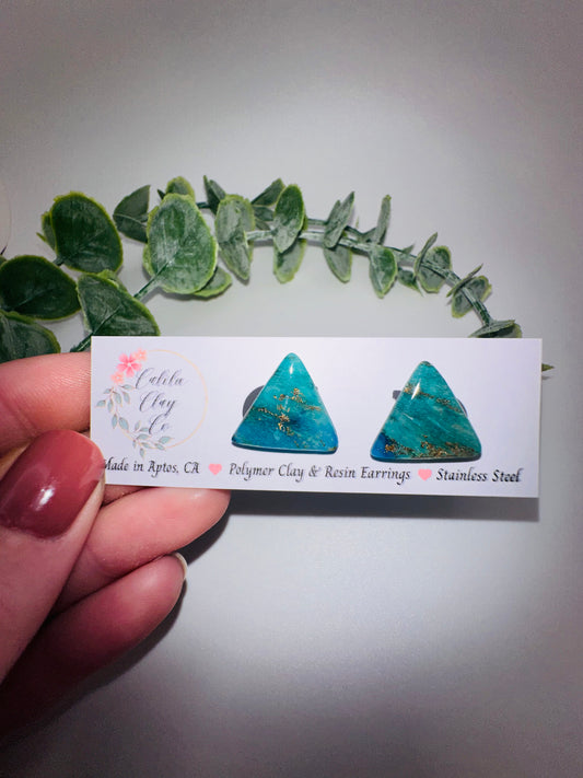 Marbled Triangle Studs