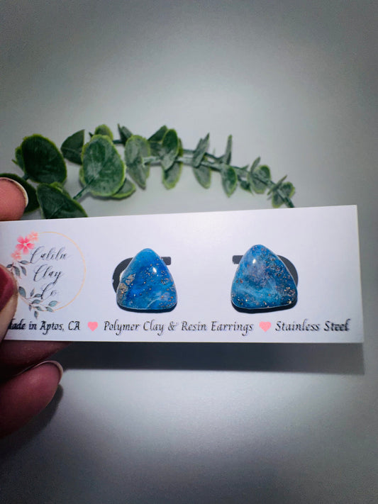 Ocean Triangle Studs