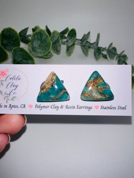 Marbled Triangle Studs