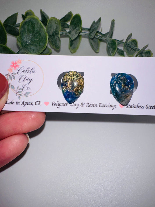 Floral Teardrop Studs