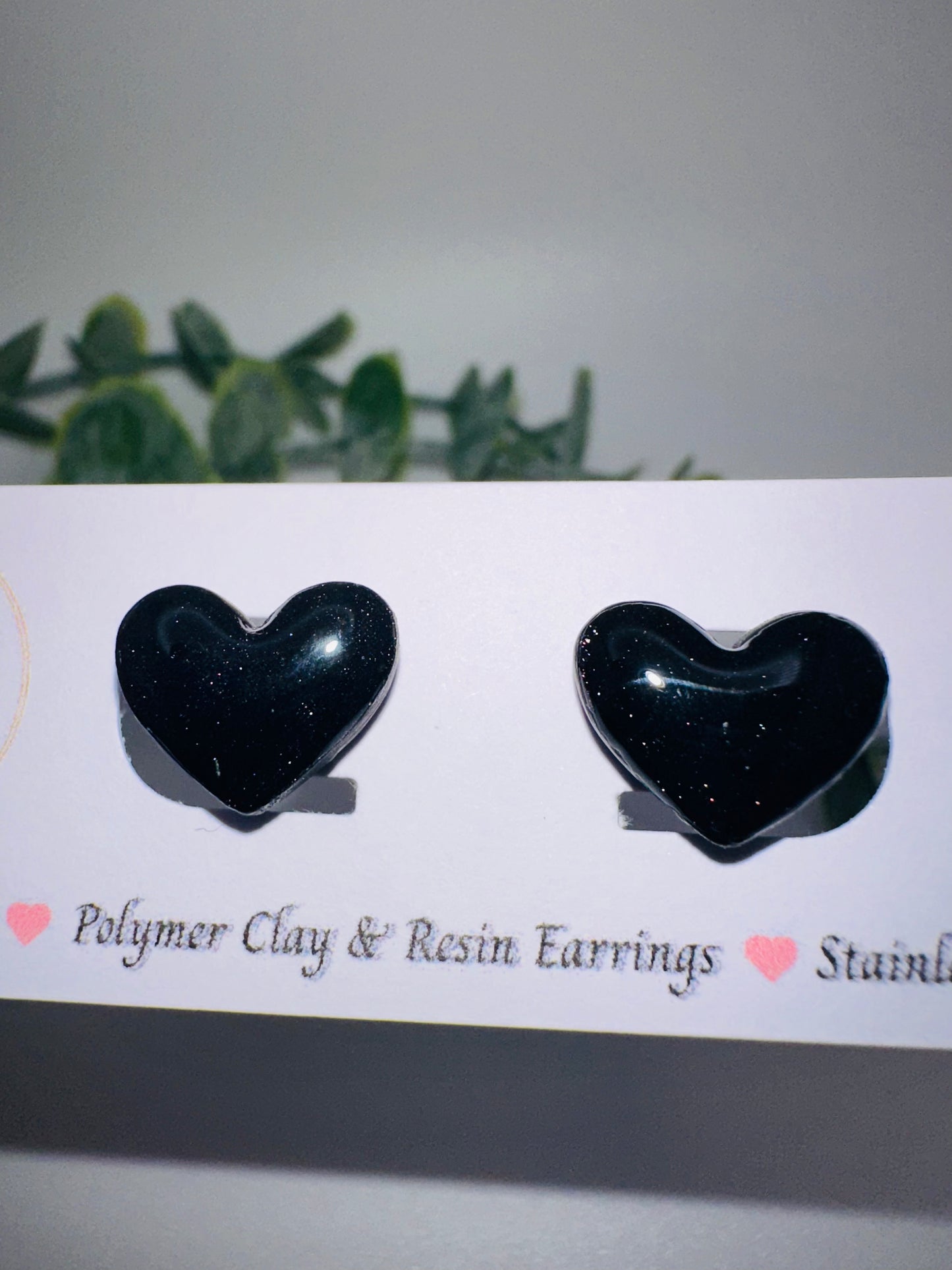 Black Heart Studs
