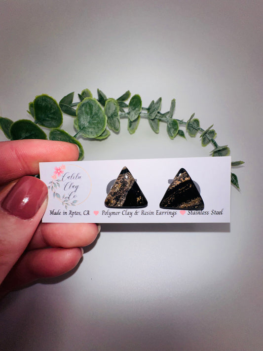 Marbled Triangle Studs