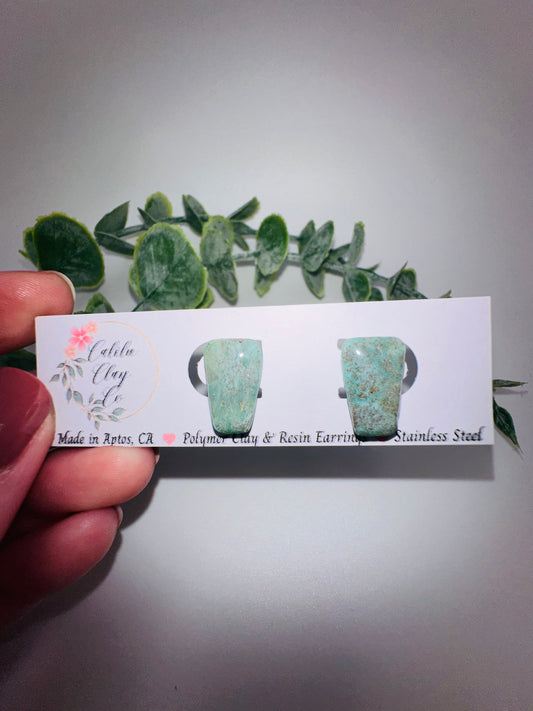 Jade Ocean Drop Studs