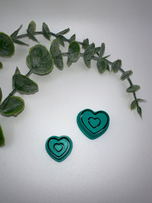 Double Heart Bezel Clay Cutter