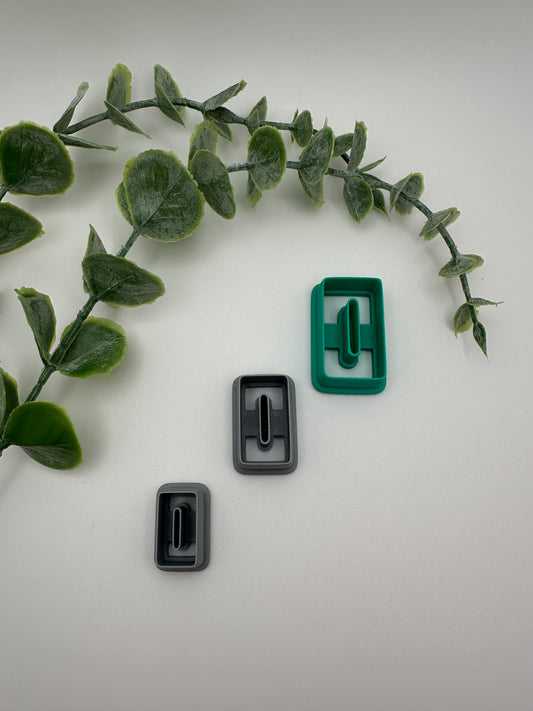 Rectangle Hoop with Oval Cutout Clay Cutter