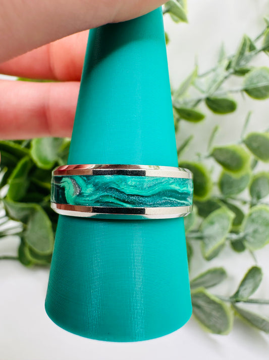 Marbled Teal Ring