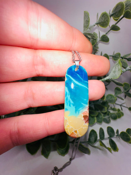 Ocean Shore Oval Necklace