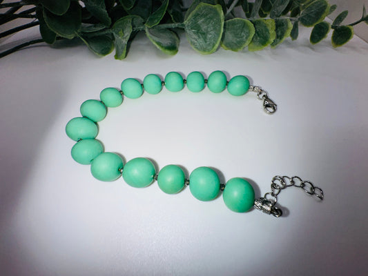 Light Jade Beaded Bracelet