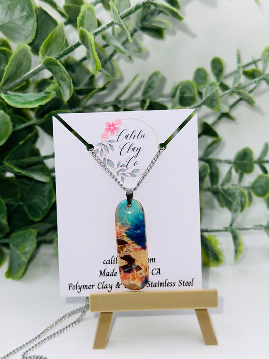 Ocean Shore Oval Necklace