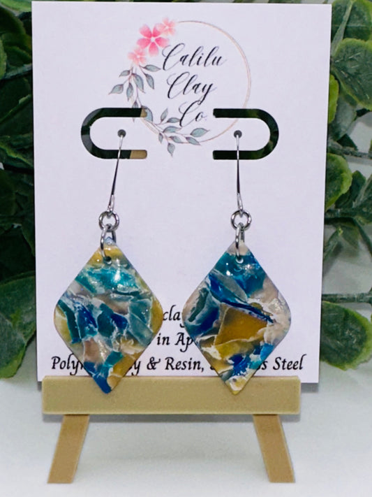 Marbled Diamond Dangles