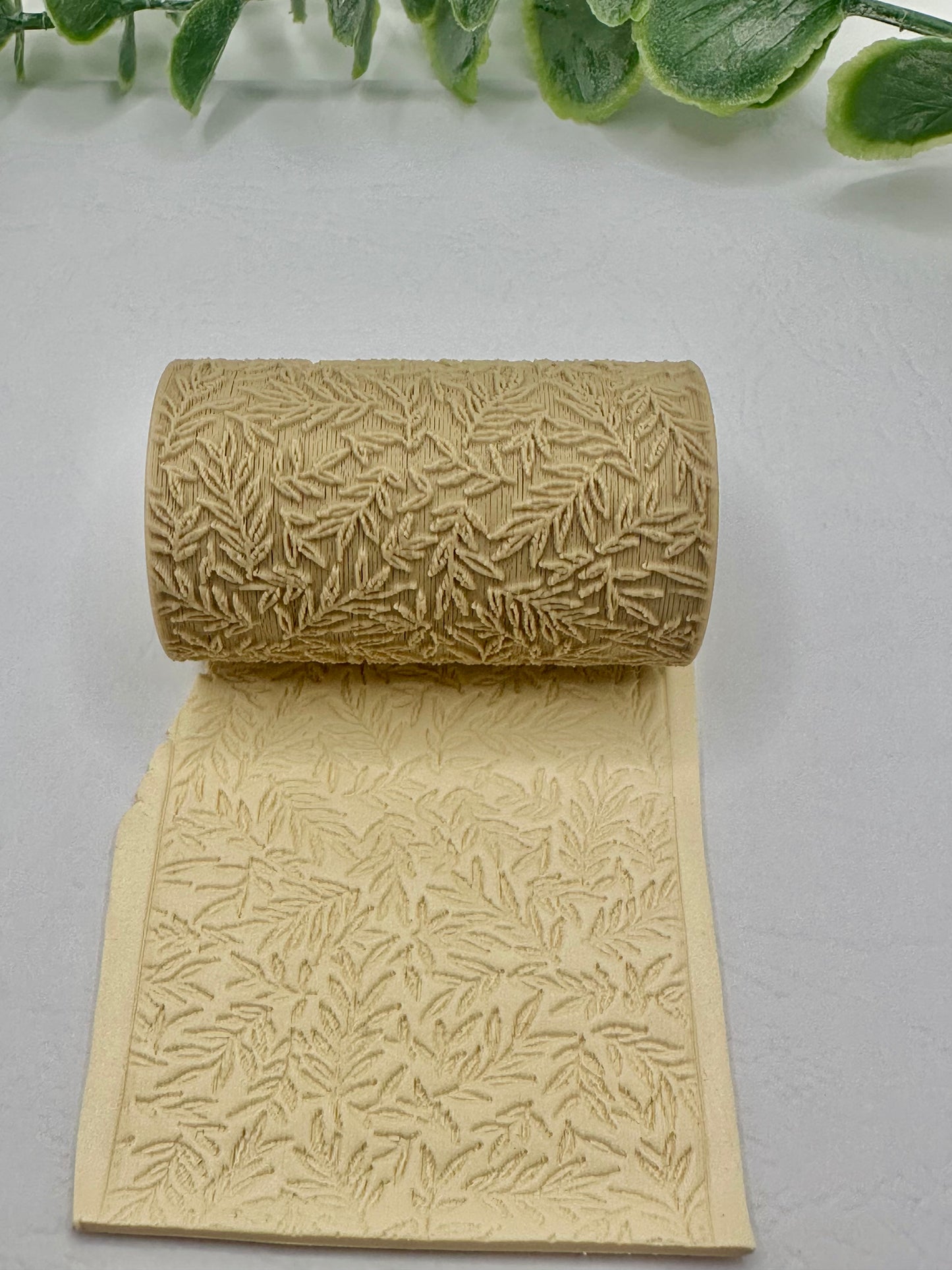 Leafy Twigs Polymer Clay / Cookie Dough Texture Roller