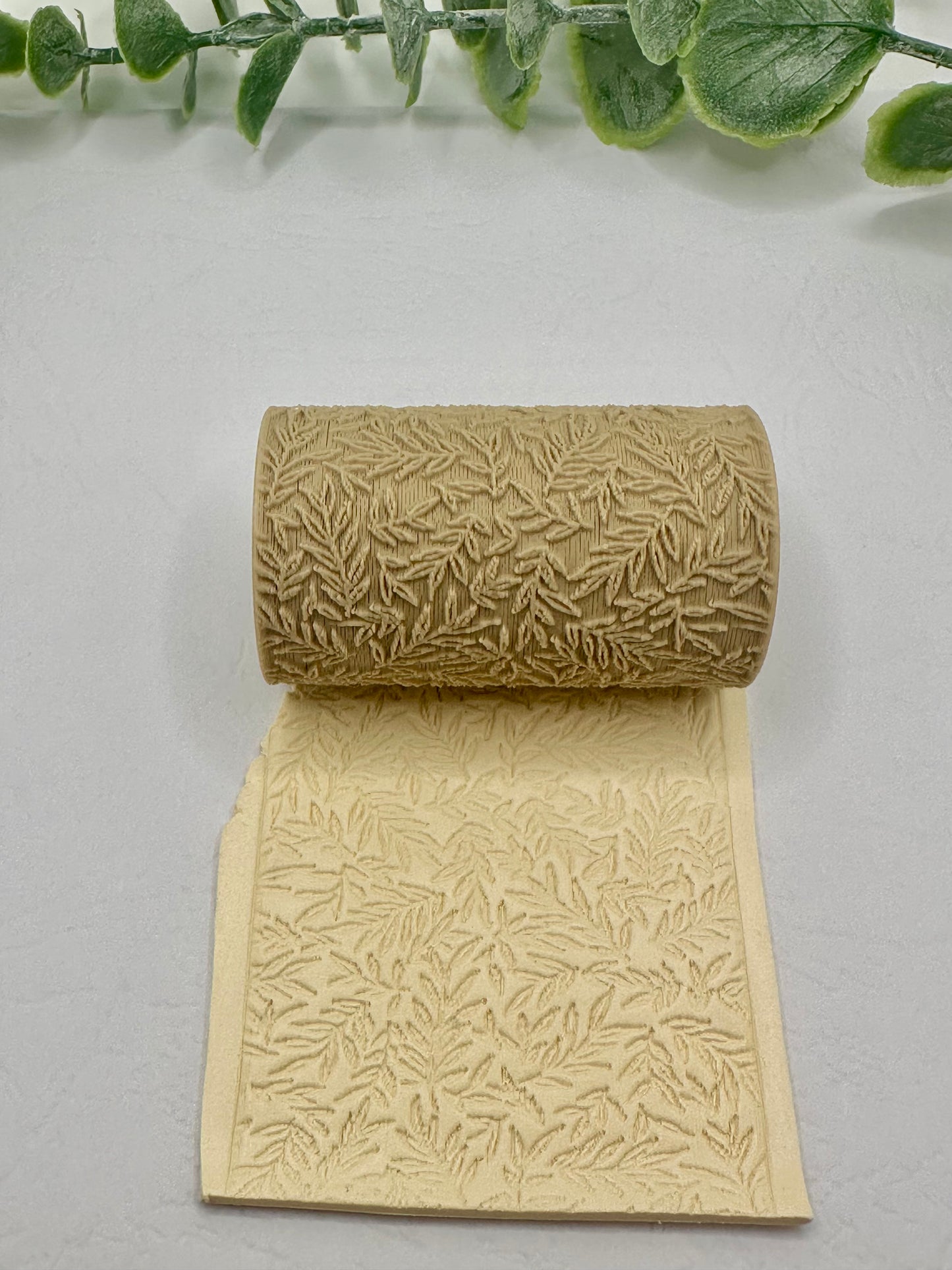 Leafy Twigs Polymer Clay / Cookie Dough Texture Roller