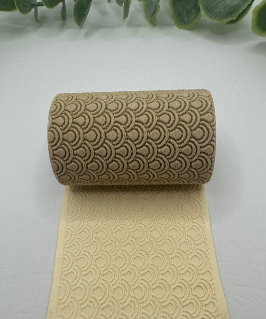 Semicircle Waves Polymer Clay / Cookie Dough Texture Roller