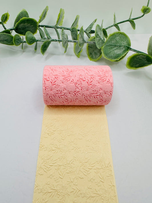 Wildflowers Polymer Clay / Cookie Dough Texture Roller