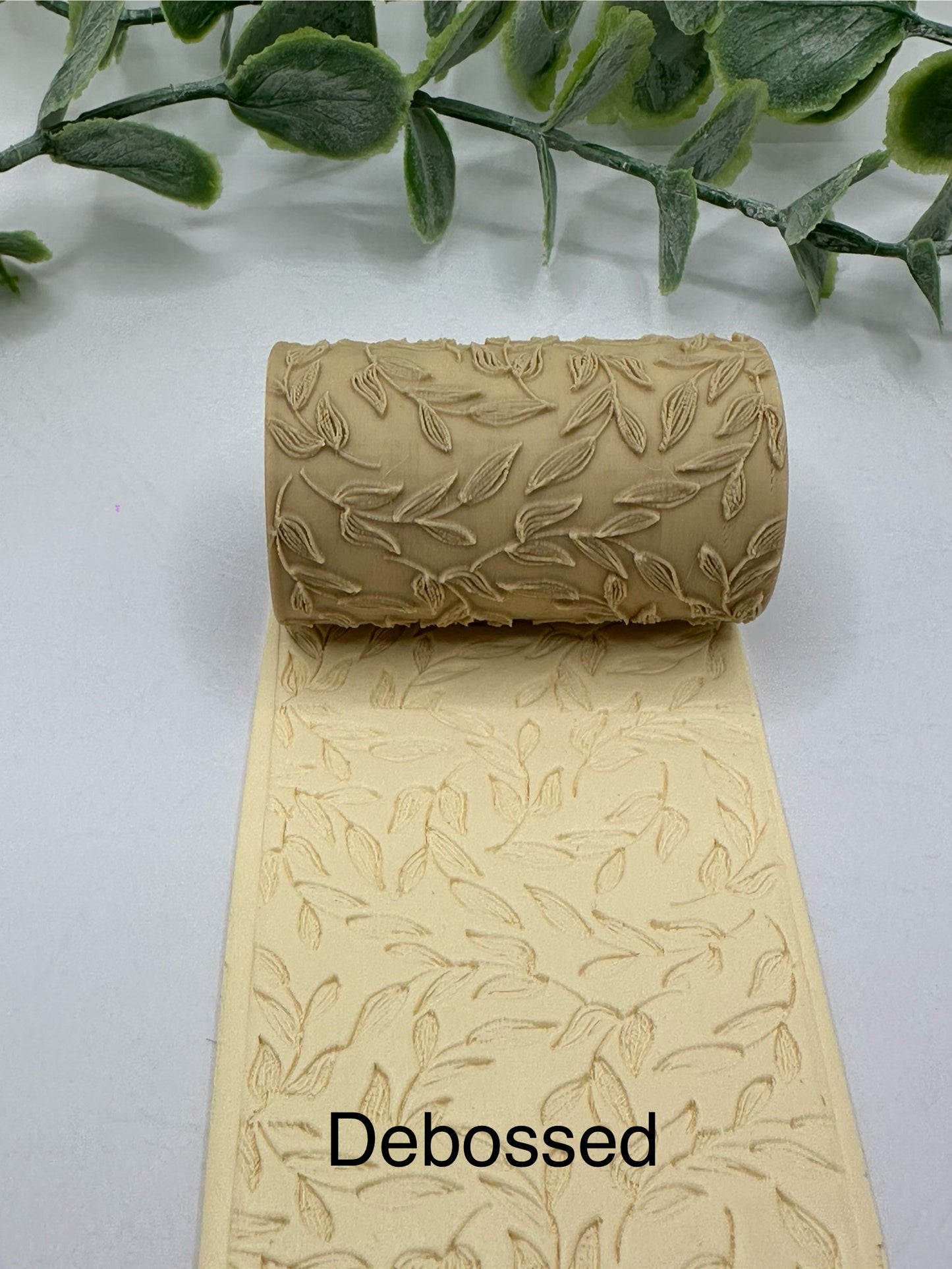 Flowy Leaves Polymer Clay / Cookie Dough Texture Roller