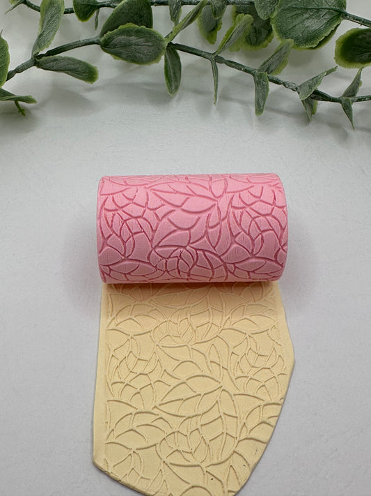 Leafy Stained Glass Polymer Clay / Cookie Dough Texture Roller