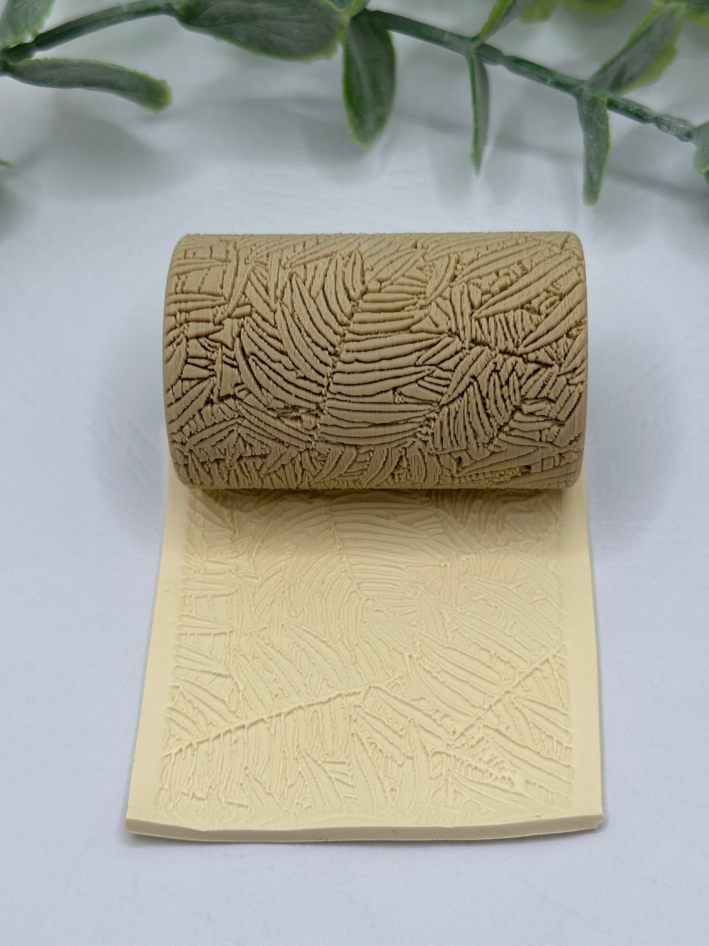 Tropical Leaves  Polymer Clay / Cookie Dough Texture Roller