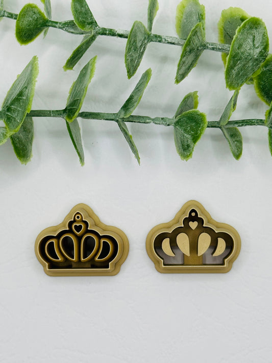 Crown Cookie Cutter / Polymer Clay Cutter