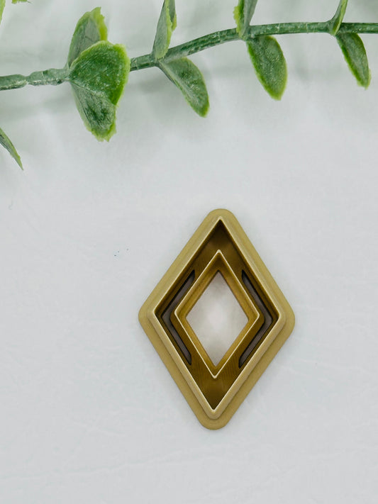 Diamond Frame Imprint Cookie Cutter / Polymer Clay Cutter