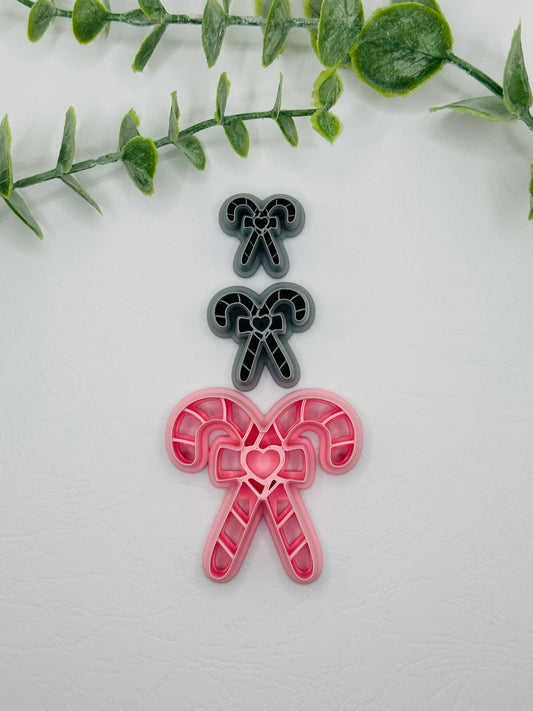 Candycanes Cookie Cutter / Polymer Clay Cutter