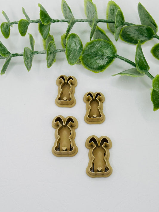 Bunny with Heart Tail Cookie Cutter / Polymer Clay Cutter